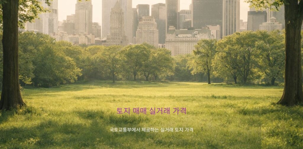 토지 매매 실거래가 조회